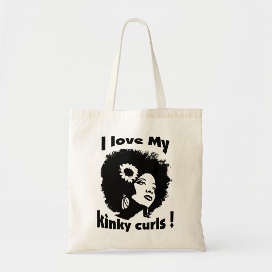 Ik hou van mijn Kinky Curls! Tote Bag (Voorkant)