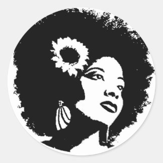 Ik hou van mijn Kinky Curly Hair Ronde Sticker