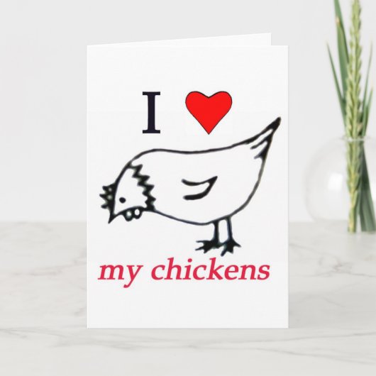 Ik hou van mijn kippen kaart (Voorkant)