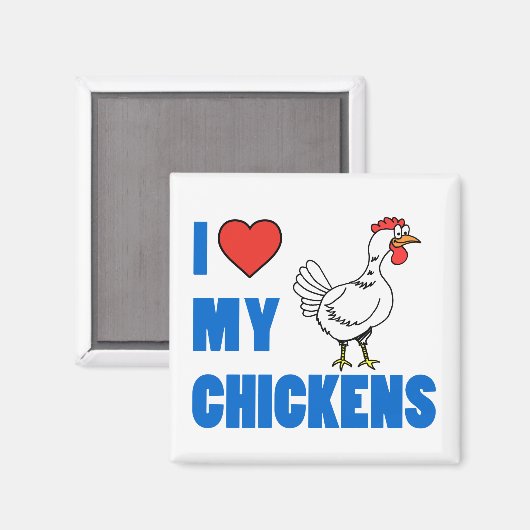 Ik hou van mijn kippen magneet (Voorkant / Achterkant)