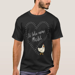 Ik hou van mijn kippen meisjes t-shirt