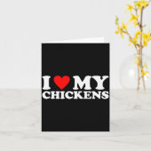 Ik hou van mijn kippen, mijn hart mijn kippen  kaart (Gele Bloem)