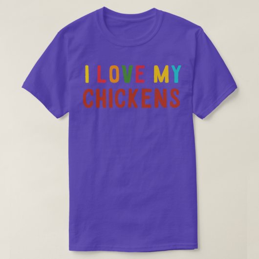 IK HOU VAN MIJN KIPPEN T-SHIRT (Design voorkant)