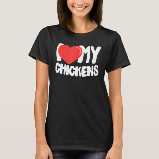 Ik hou van mijn kippen t-shirt (Voorkant)