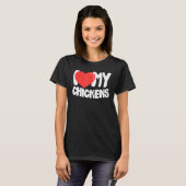 Ik hou van mijn kippen t-shirt (Voorkant volledig)