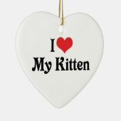 Ik hou van mijn Kitten Keramisch Ornament (Rechts)