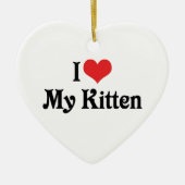 Ik hou van mijn Kitten Keramisch Ornament (Voorkant)