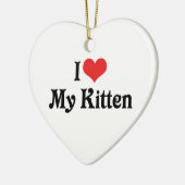 Ik hou van mijn Kitten Keramisch Ornament (Links)