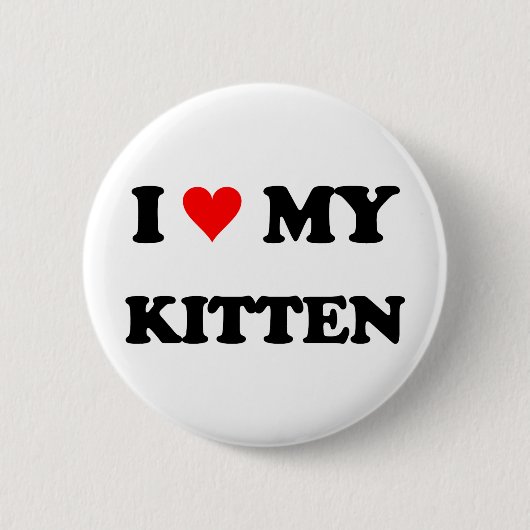 Ik hou van mijn kitten ronde button 5,7 cm (Voorkant)