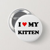 Ik hou van mijn kitten ronde button 5,7 cm (Voorkant /achterkant)