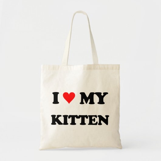 Ik hou van mijn kitten tote bag (Voorkant)