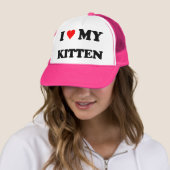 Ik hou van mijn kitten trucker pet (In situ)