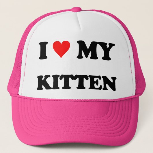 Ik hou van mijn kitten trucker pet (Voorkant)