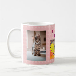 Ik hou van mijn kitty aangepaste kattenfoto's hart koffiemok
