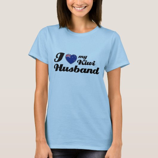 Ik hou van mijn Kiwi Husband T-shirt (Voorkant)