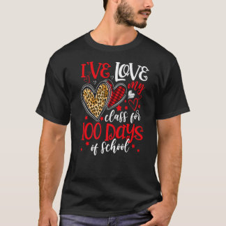 Ik hou van mijn klas voor 100 dagen schoolhart 10 t-shirt