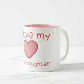 Ik hou van mijn kleindochter tweekleurige koffiemok (Voorkant rechts)