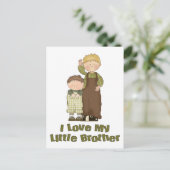 Ik hou van mijn kleine broeder 2 jongens 2 briefkaart (Staand voorkant)