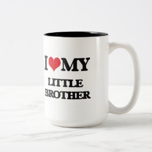 Ik hou van mijn kleine broer tweekleurige koffiemok