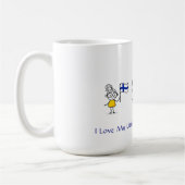 Ik hou van mijn kleine Finn Twins Coffee Mok - Mei (Links)