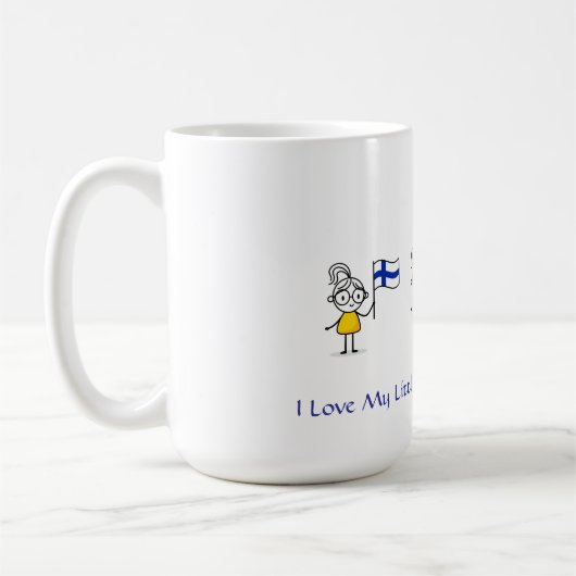 Ik hou van mijn kleine Finn Twins Coffee Mok - Mei (Links)