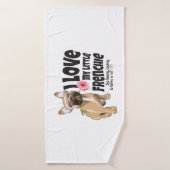 Ik hou van mijn kleine Frenchie - Franse bulldog Badhanddoek (Badhanddoek)