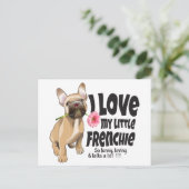 Ik hou van mijn kleine Frenchie - Franse bulldog Briefkaart (Staand voorkant)