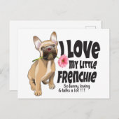 Ik hou van mijn kleine Frenchie - Franse bulldog Briefkaart (Voorkant / Achterkant)