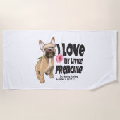 Ik hou van mijn kleine Frenchie - Franse bulldog Strandlaken (Voorkant)