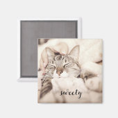 Ik hou van mijn kleine kattefoto magneet (Voorkant / Achterkant)