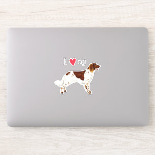 Ik hou van mijn kleine Munsterlander Vinyl Sticker