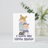 Ik hou van mijn kleine SIster-meisjes 2 Briefkaart (Staand voorkant)