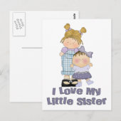 Ik hou van mijn kleine SIster-meisjes 2 Briefkaart (Voorkant / Achterkant)