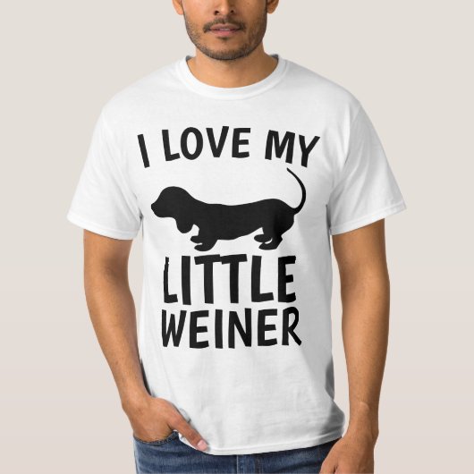 IK HOU VAN MIJN KLEINE WEINER HOND T-Shirts (Voorkant)