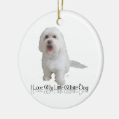 Ik hou van mijn kleine witte hond - Havanees Keramisch Ornament (Links)