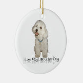 Ik hou van mijn kleine witte hond - Havanees Keramisch Ornament (Rechts)