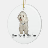 Ik hou van mijn kleine witte hond - Havanees Keramisch Ornament (Links)