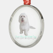 Ik hou van mijn kleine witte hond - Havanees Metalen Ornament (Links)