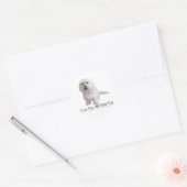 Ik hou van mijn kleine witte hond - Havanees Ronde Sticker (Envelop)