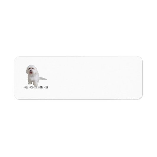 Ik hou van mijn kleine witte hond - Havanese Etiket (Voorkant)