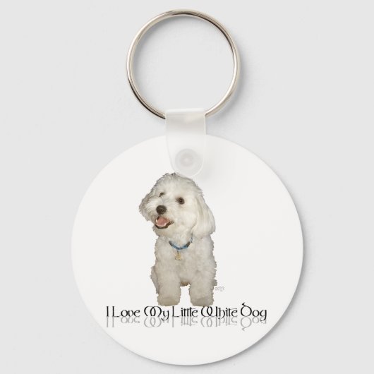 Ik hou van mijn kleine witte hond - Havanese Sleutelhanger (Voorkant)