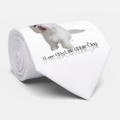 Ik hou van mijn kleine witte hond - Havanese Stropdas (Opgerold)