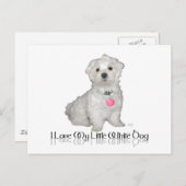 Ik hou van mijn kleine witte hond - Maltees! Briefkaart (Voorkant / Achterkant)