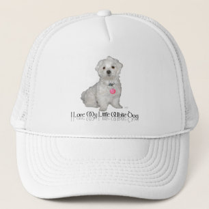 Ik hou van mijn kleine witte hond - Maltese ! Trucker Pet