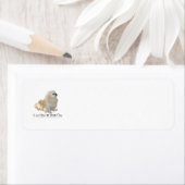 Ik hou van mijn kleine witte hond - Pekingees ! Etiket (Insitu)