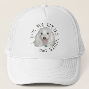 Ik hou van mijn kleine witte hond (redding) trucker pet