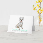 Ik hou van mijn kleine witte hond - Westie Kaart (Gele Bloem)