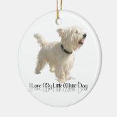 Ik hou van mijn kleine witte hond - Westie Keramisch Ornament (Links)