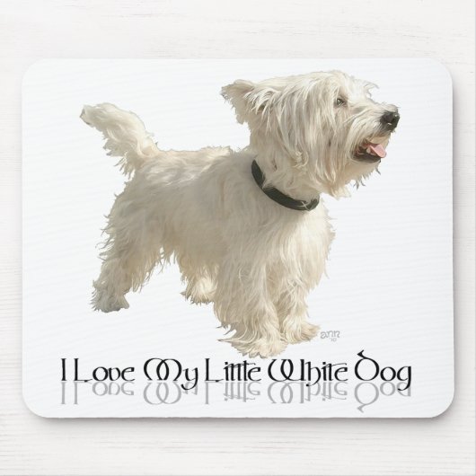 Ik hou van mijn kleine witte hond - Westie Muismat (Voorkant)