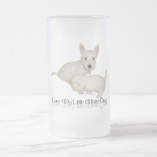Ik hou van mijn kleine witte hond - Westie Puppies Matglas Bierpul
